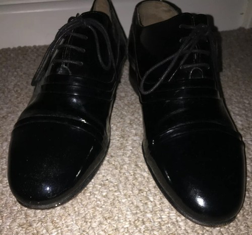 Vintage black patent leather - black,